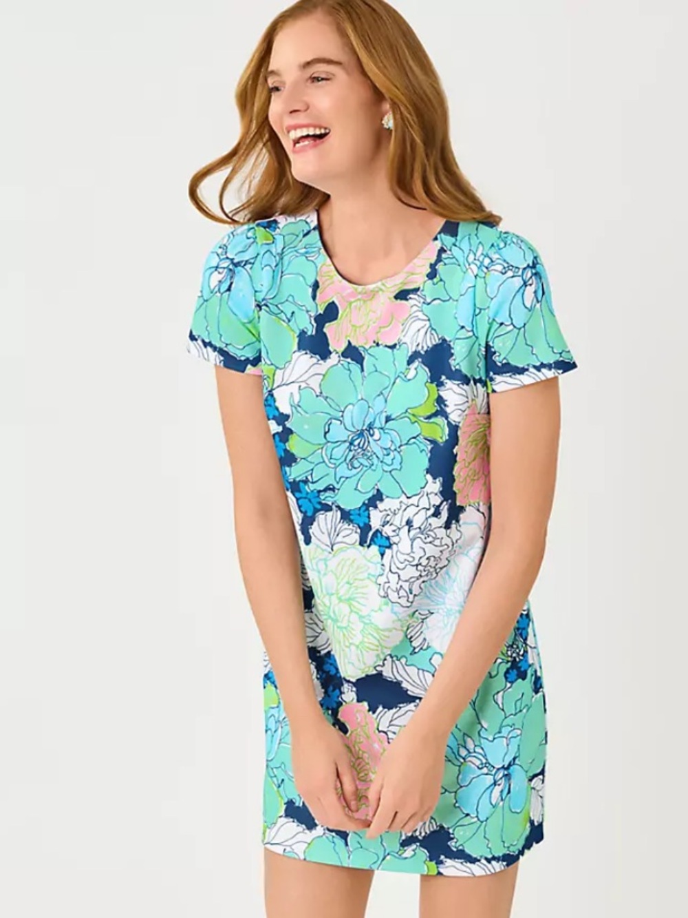 Lilly Pulitzer Melodie skirted romper Dress SzSmall Starlight Navy Hibiscus